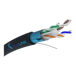 Extralink Cable de red CAT6 FTP (F/UTP) V2 Exterior 305m Negro