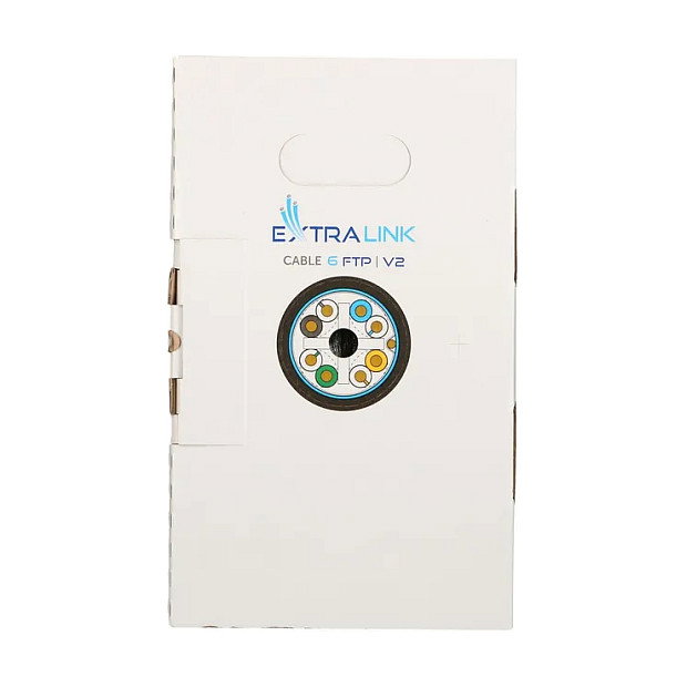 Extralink Cable de red CAT6 FTP (F/UTP) V2 Exterior 305m Negro