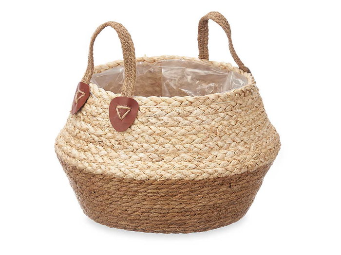 GIFTDECOR Cesto Plegable con Asas Esparto Mixto 24cm