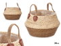 GIFTDECOR Cesto Plegable con Asas Esparto Mixto 24cm