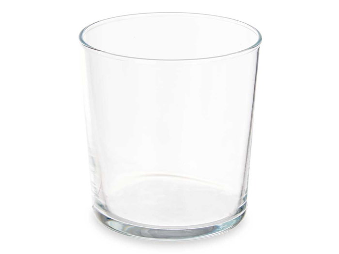 Vivalto Vaso Agua Recto Transparente Vidrio 370 ml 8.5x9x8.5 cm (Set de 24)