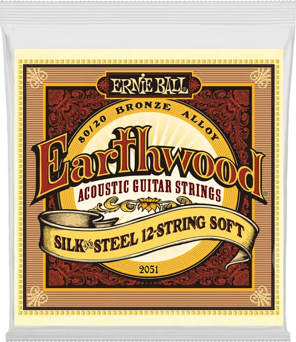 Ernieball Juego Acústica Earthwood Silk & Steel 80/20 Bronze (12 St.) 9-46