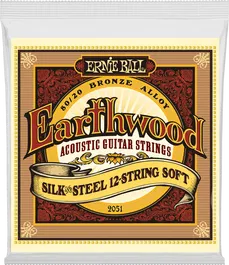 Ernieball Juego Acústica Earthwood Silk & Steel 80/20 Bronze (12 St.) 9-46