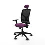 PIQUERAS Y CRESPO Silla de oficina Motilla Morado con Malla Negra