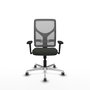 PIQUERAS Y CRESPO Silla de oficina Motilla con mecanismo Sincro, Negro y Gris