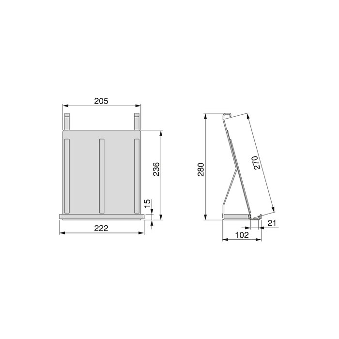 Emuca Soporte para tablet Titane, Acero, Gris antracita