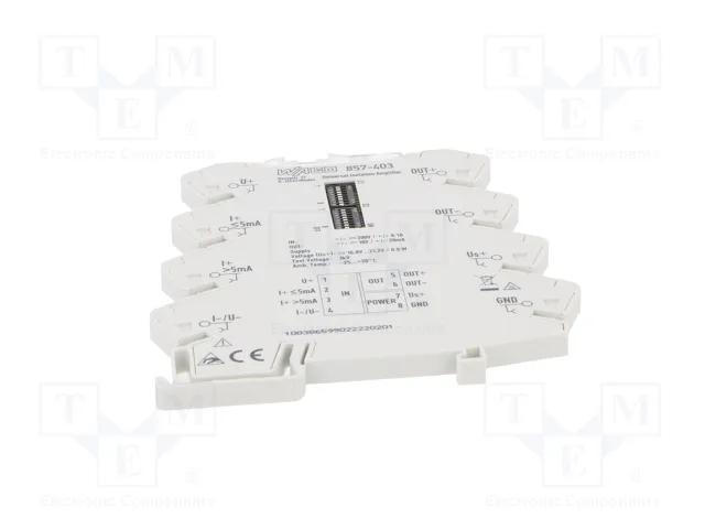 WAGO Transductor separador de señal y amplificador para raíl DIN