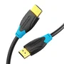 Vention AACBG Cable HDMI 2.0 Ultra Alta Velocidad, 18 Gbps, 4K a 60Hz, HDR, 3D, ARC, Ethernet, Macho-Macho 1.5m, Conector Chapado en Oro, Negro