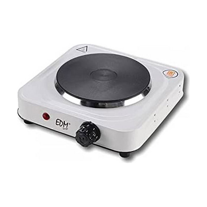 Edm Cocina eléctrica 1 fuego 1000W Blanco Edm Cocina eléctrica 1 fuego 1000W Blanco
