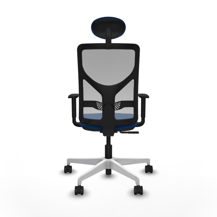 PIQUERAS Y CRESPO Silla de oficina Motilla con mecanismo Sincro, Azul y Gris