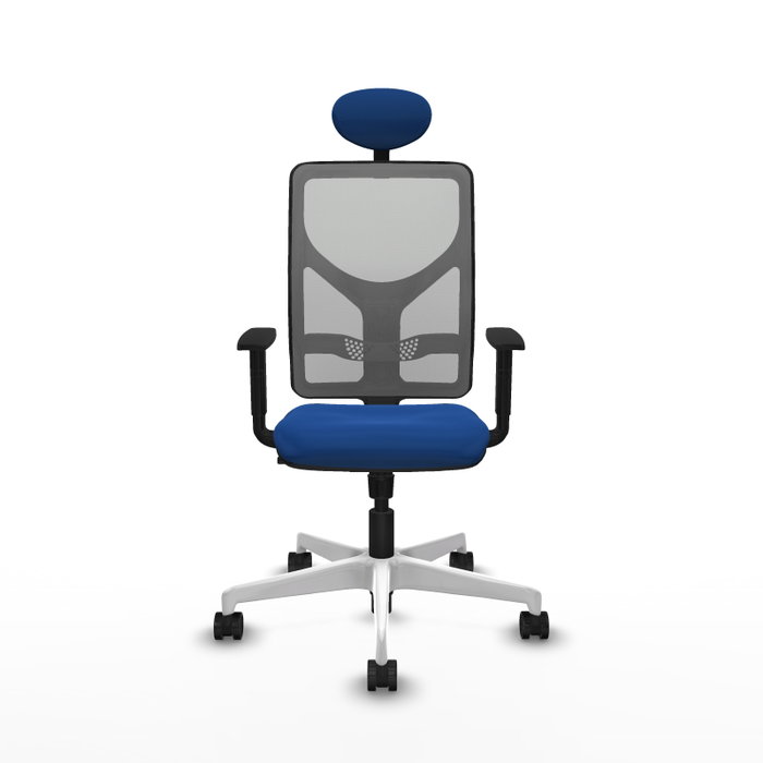 PIQUERAS Y CRESPO Silla de oficina Motilla con mecanismo Sincro, Azul y Gris