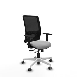 PIQUERAS Y CRESPO Silla de oficina Zulema Gris claro con malla Negra