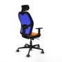 PIQUERAS Y CRESPO Silla de oficina Jorquera Naranja y Azul