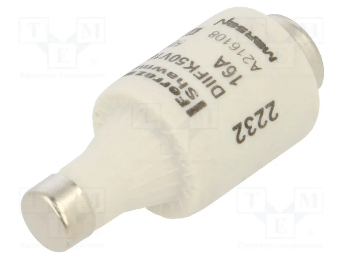 MERSEN Fusible de Cartucho DII 16A 500VAC 500VDC gG MERSEN Fusible de Cartucho DII 16A 500VAC 500VDC gG