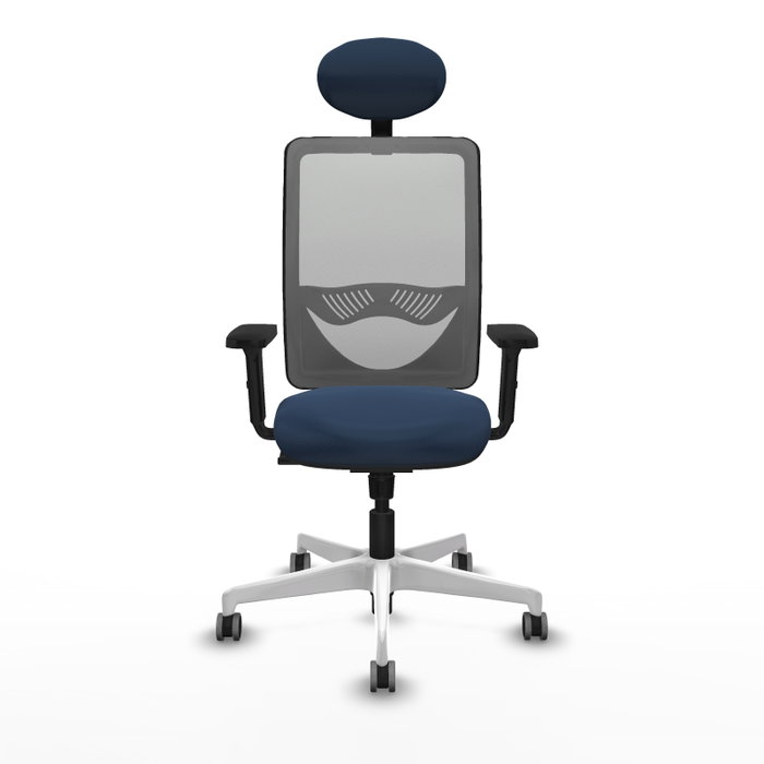 PIQUERAS Y CRESPO Silla de oficina Zulema con mecanismo Sincro, Azul marino y Gris PIQUERAS Y CRESPO Silla de oficina Zulema con mecanismo Sincro, Azul marino y Gris