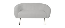 DKD Home Decor Sofá Scandi Greige Negro 129 x 75 x 73 cm