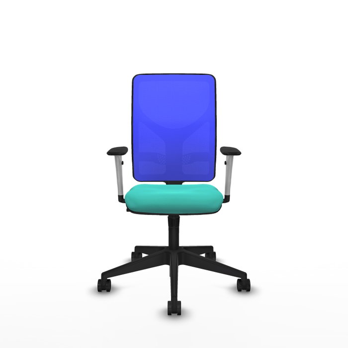 PIQUERAS Y CRESPO Silla de oficina Motilla con mecanismo Sincro, Azul y Turquesa