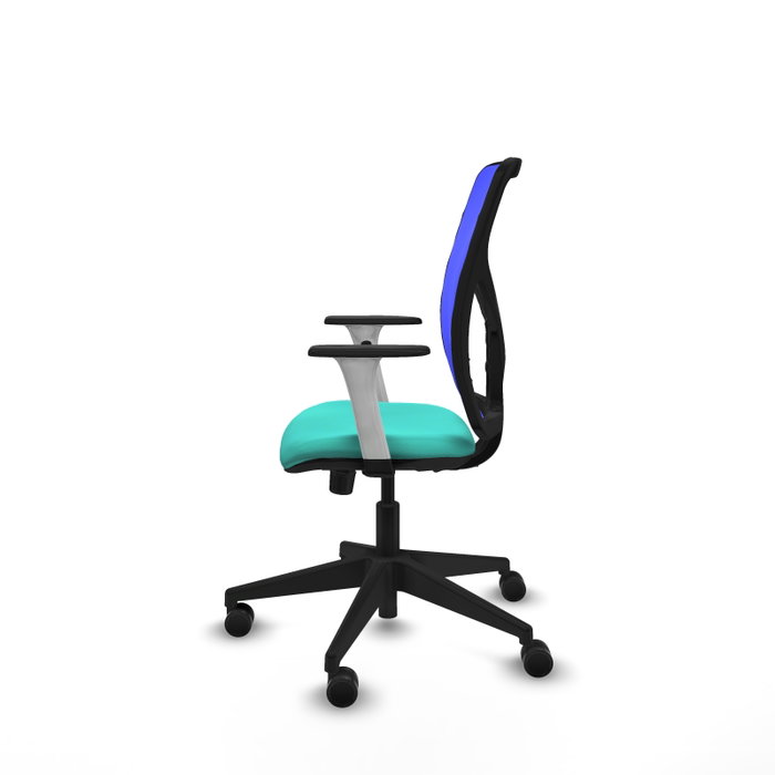 PIQUERAS Y CRESPO Silla de oficina Motilla con mecanismo Sincro, Azul y Turquesa