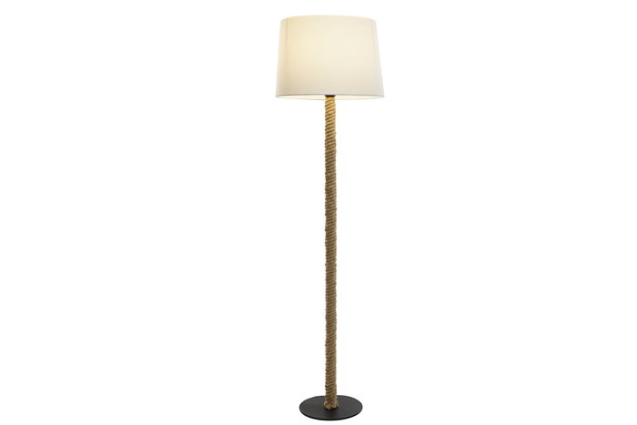 DKD Home Decor Lámpara de pie Metal y Cuerda DKD Home Decor Lámpara de pie Metal y Cuerda