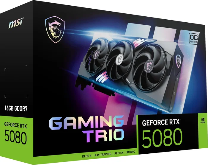 MSI GAMING GEFORCE RTX 5080 16G TRIO OC 16GB GDDR7 MSI GAMING GEFORCE RTX 5080 16G TRIO OC 16GB GDDR7