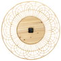 Home Deco Factory Reloj de Pared Ratán Natural, Diámetro 70 cm