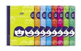 Lamela Bloc Tapa Blanda Fº 80H Cuadrovia 2,5 Mm (8 Col.Surt.) (Set de 10)