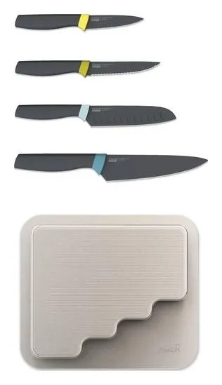Joseph Joseph DoorStore Set de cuchillos de cocina de 4 piezas Opal