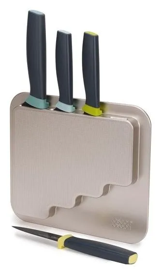 Joseph Joseph DoorStore Set de cuchillos de cocina de 4 piezas Opal
