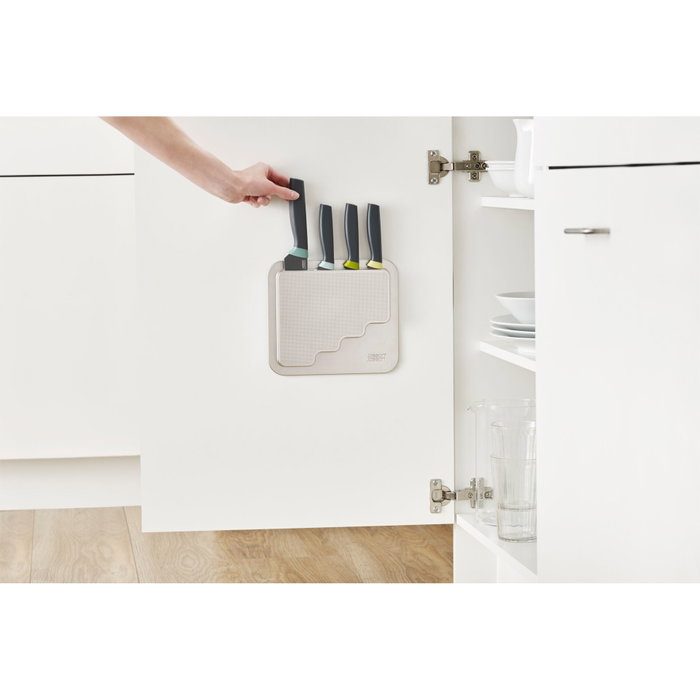 Joseph Joseph DoorStore Set de cuchillos de cocina de 4 piezas Opal
