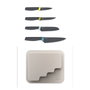 Joseph Joseph DoorStore Set de cuchillos de cocina de 4 piezas Opal