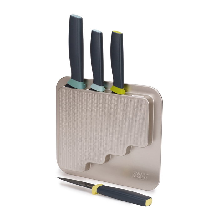 Joseph Joseph DoorStore Set de cuchillos de cocina de 4 piezas Opal