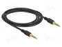 DeLOCK Cable de audio 3,5 mm 4 Pin de conector a conector, 2 m, Negro