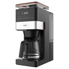 Krups KM8428 Cafetera de Filtro Programable Aroma Partner, 1.5L, Molinillo Integrado, para Granos y Café Molido, 1000W, Color Negro