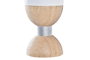 DKD Home Decor Portavelas de Cerámica y Madera Estrella Natural