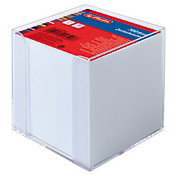 herlitz Zettelkasten 9x9x9cm 700Bl. weiß transp.