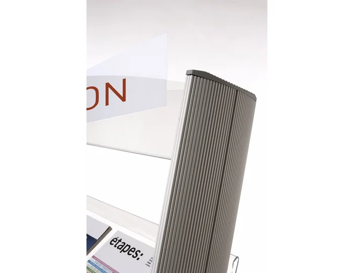 Paperflow Expositor de Suelo Metálico con 4 Estantes Transparentes