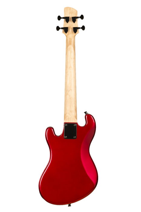 Kala U-Bass de cuerpo macizo rojo de 4 cuerdas