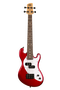 Kala U-Bass de cuerpo macizo rojo de 4 cuerdas