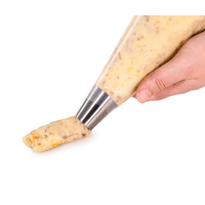 Tescoma Grandchef Kit Croquetas con 10 Bolsas y 2 Boquillas de Acero Inoxidable, Ideal para Rellenar y Decorar