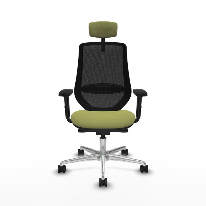 PIQUERAS Y CRESPO Silla de oficina Mardos con mecanismo Sincro/Traslack, Verde oliva y Negro