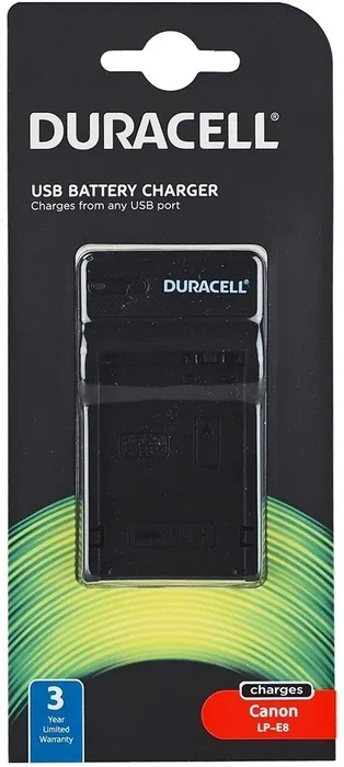 Duracell Cargador con cable USB para DR9945/LP-E8 Duracell Cargador con cable USB para DR9945/LP-E8