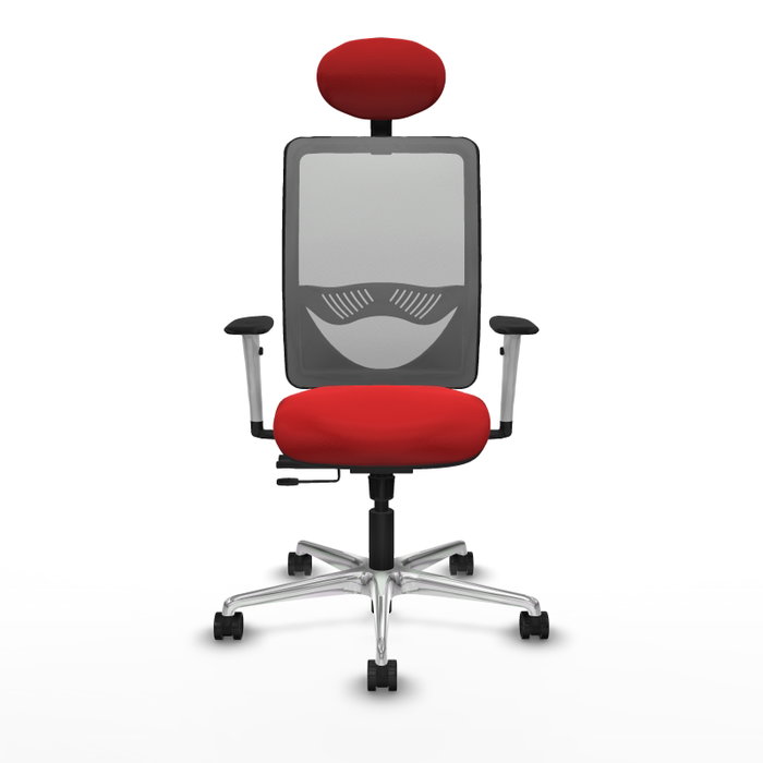 PIQUERAS Y CRESPO Silla de oficina Zulema con mecanismo Sincro/Traslack Rojo/Gris PIQUERAS Y CRESPO Silla de oficina Zulema con mecanismo Sincro/Traslack Rojo/Gris