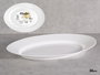 Vivalto Bandeja Opal Ovalada Blanca Vidrio 34 x 26 x 2 cm (Set de 18)