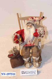 DKD Home Decor Figura de Silla en Rojo, Gris y Marrón