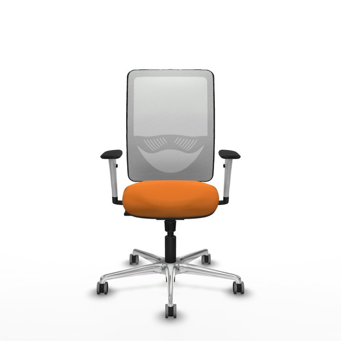 PIQUERAS Y CRESPO Silla de oficina Zulema Naranja y Blanco con Mecanismo Sincro PIQUERAS Y CRESPO Silla de oficina Zulema Naranja y Blanco con Mecanismo Sincro