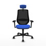 PIQUERAS Y CRESPO Silla de oficina Mardos con mecanismo Sincro, Azul y Negro
