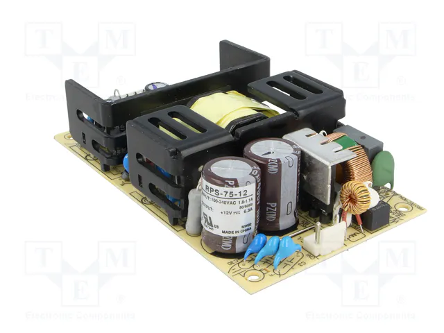 MEAN WELL RPS-75-12 Alimentador de impulso abierto de 75,6W MEAN WELL RPS-75-12 Alimentador de impulso abierto de 75,6W