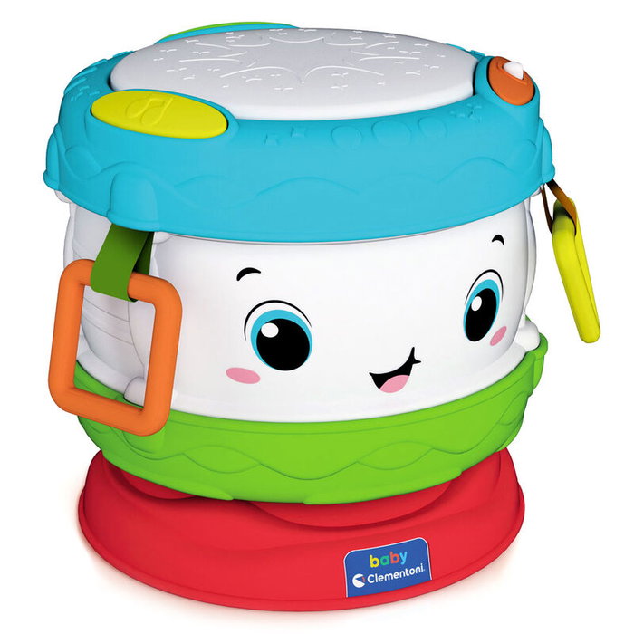 Clementoni Tambor Baby 10-36 meses con Actividades y Melodías con Efectos de Luces LED