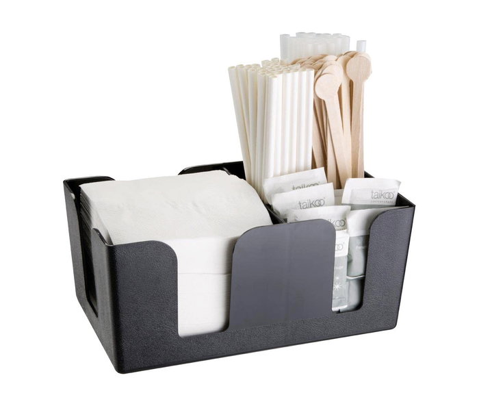 My Bar Organizador de Servilletas y Pajitas con 6 Secciones, 24 cm x 14.7 cm x 10.6 cm (6 Unidades)