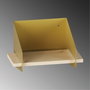 Hanah Home Estantería de Pared Dorada Madera y Metal Elegante 30x20x19 cm